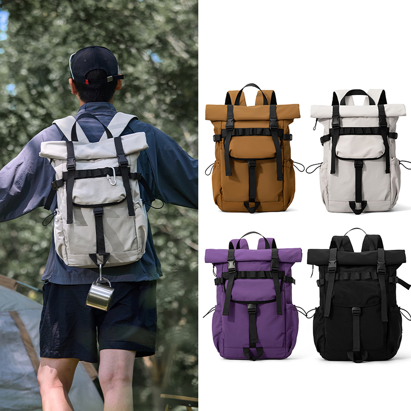 Hiking Backpack Waterproof - Tas ransel pria baru model roll