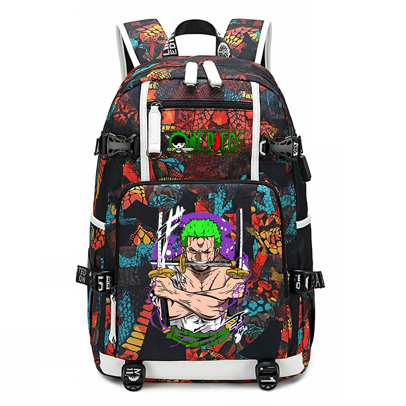 School Backpack Teen - Ransel Sekolah Bermotif One Piece Zoro